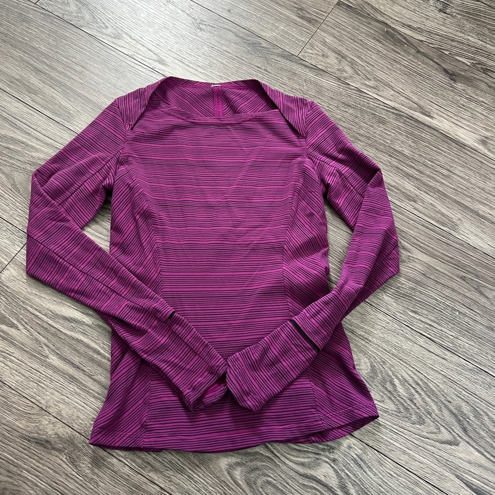 Lululemon Striped Long Sleeve Top
